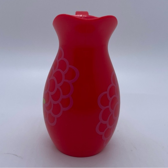 American Girl Red Plastic Pitcher with Floral Design - Picture 2 of 6